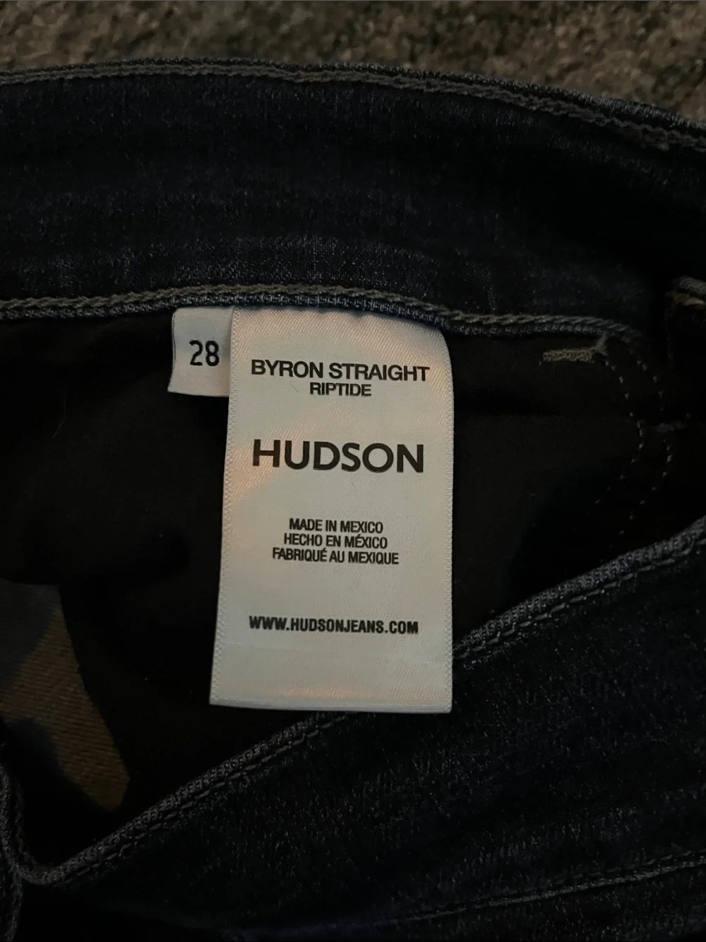 Hudson Byron straight leg Dark Blue Denim